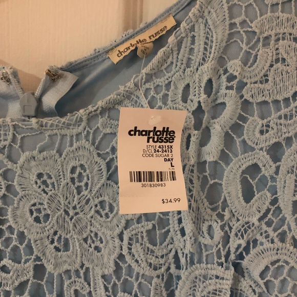 Charlotte Russe Light Blue Dress - Size L - Picture 3 of 3